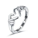 Romantic Heart Hand Hug Ring for Women & Men