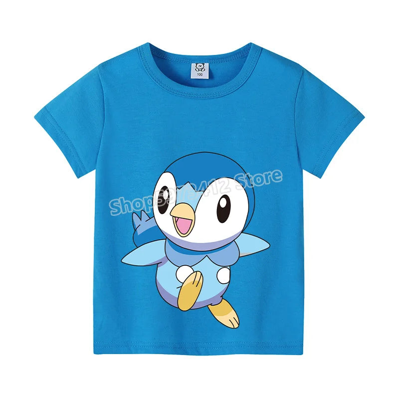 Pikachu Kids T-Shirt – Pokémon Summer Short Sleeve Tee with Lucario & Greninja Design - Image 18