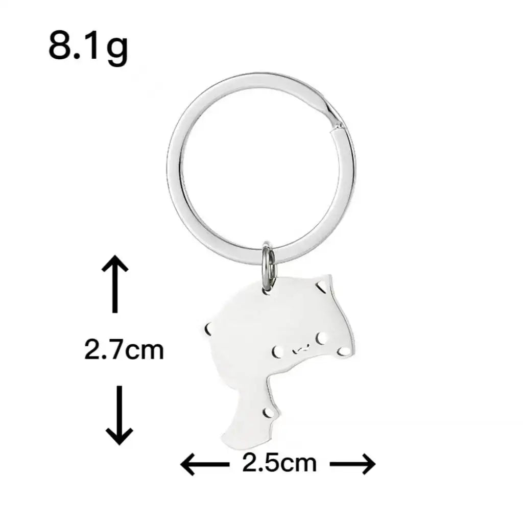 Stainless Steel Cartoon Cat Keychain – Matching Couple Key Rings for Valentine’s or Friendship Gifts - Image 4