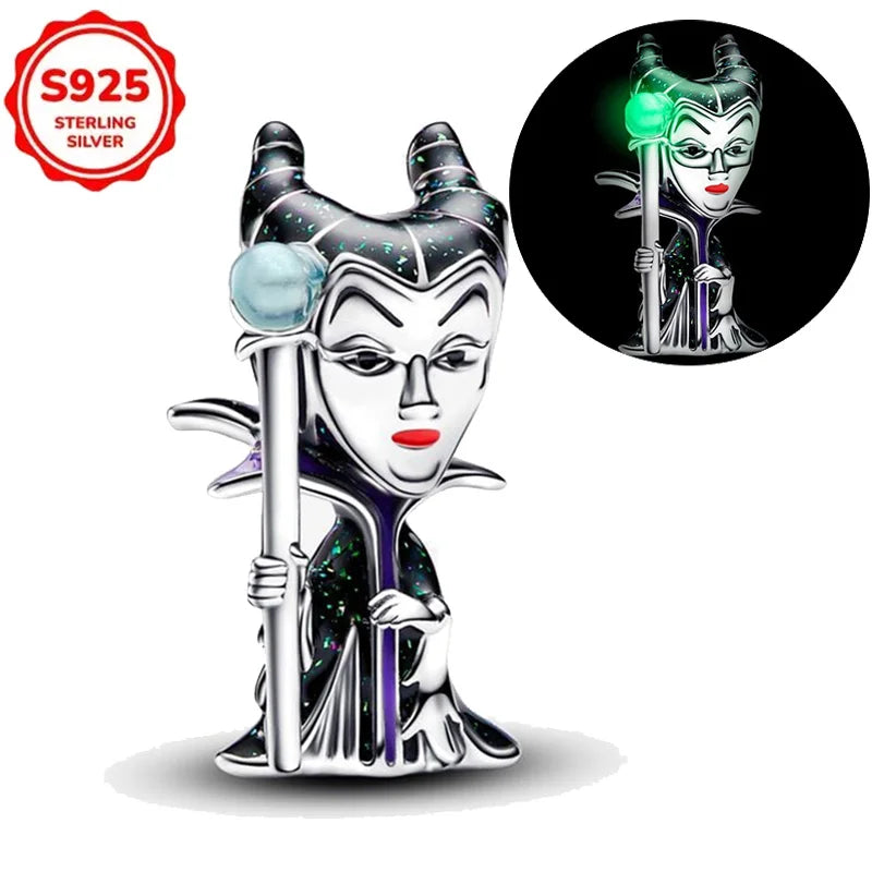 Disney 925 Sterling Silver Beads – Mickey, Stitch, Princess, Cinderella Charms for DIY Bracelets - Image 11