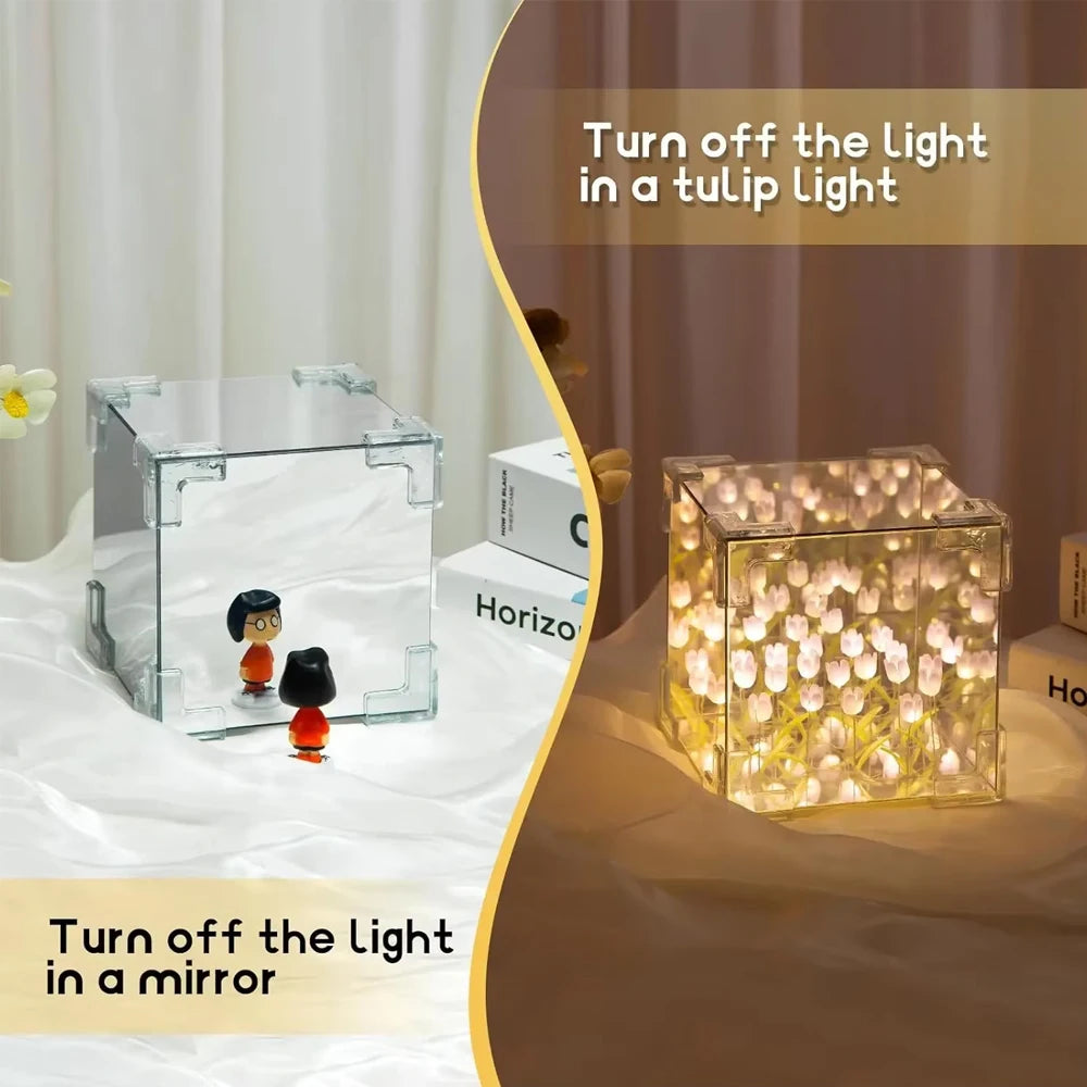 Handmade DIY Tulip Flower Cube Night Light - Image 3