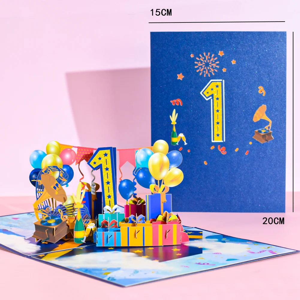 Anniversary & Birthday Pop-Up Number Card – 1st, 18th, 21st Celebration Greeting Card - Image 36