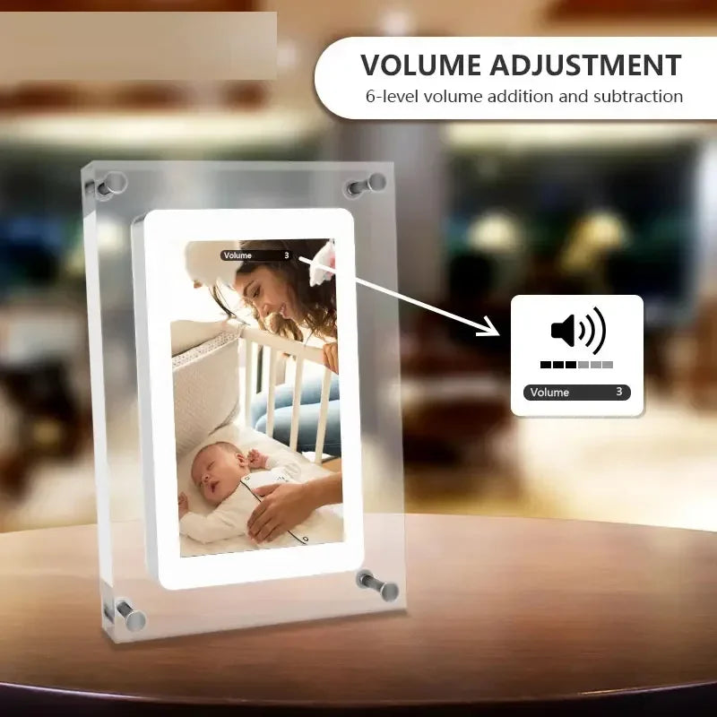 Acrylic Digital Photo Frame – 5/7 Inch IPS Display with Auto-Rotation, 4GB Memory & 1000mAh Battery - Image 4