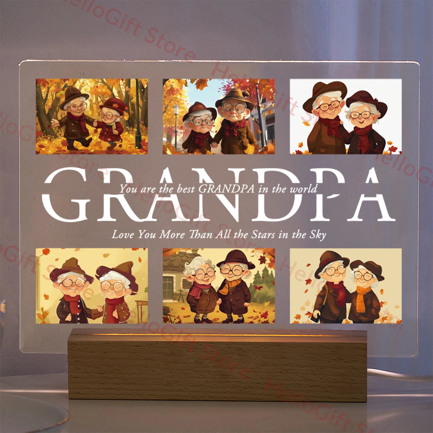 Personalized 3D Acrylic Photo Lamp – Custom Text Night Light for Mom, Dad, Family & Love Gifts - Image 8