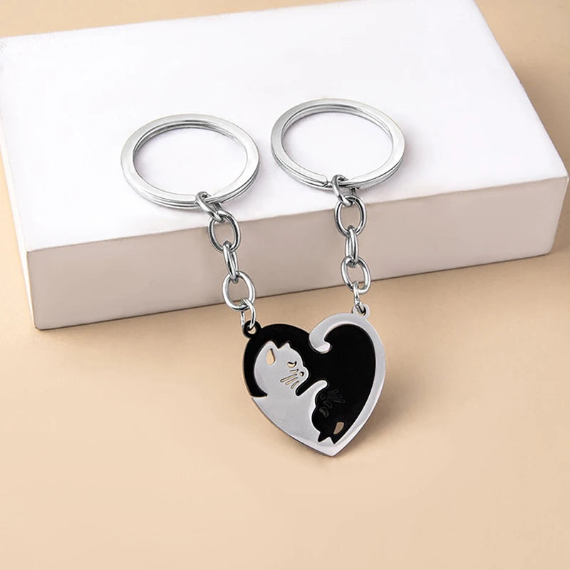 Cute Hug Cat Keychain - Image 2