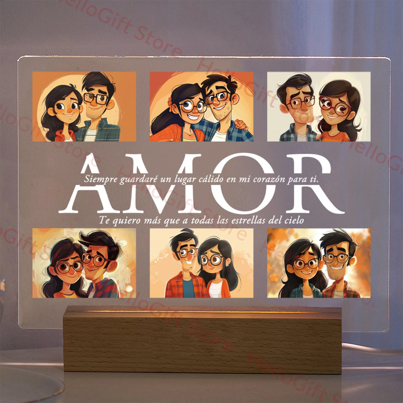 Personalized 3D Acrylic Photo Lamp – Custom Text Night Light for Mom, Dad, Family & Love Gifts - Image 26