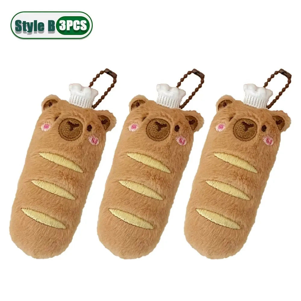 1–10PCS Gourmet Capybara Plush Pendant – Cute Cartoon Doll for Bags, Decor & Gifts - Image 18