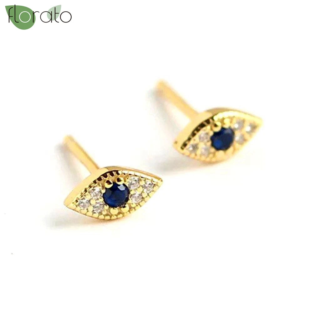 925 Sterling Silver Needle Vintage Gold Hoop Earrings – Evil Eye Pendant Jewelry for Women - Image 19