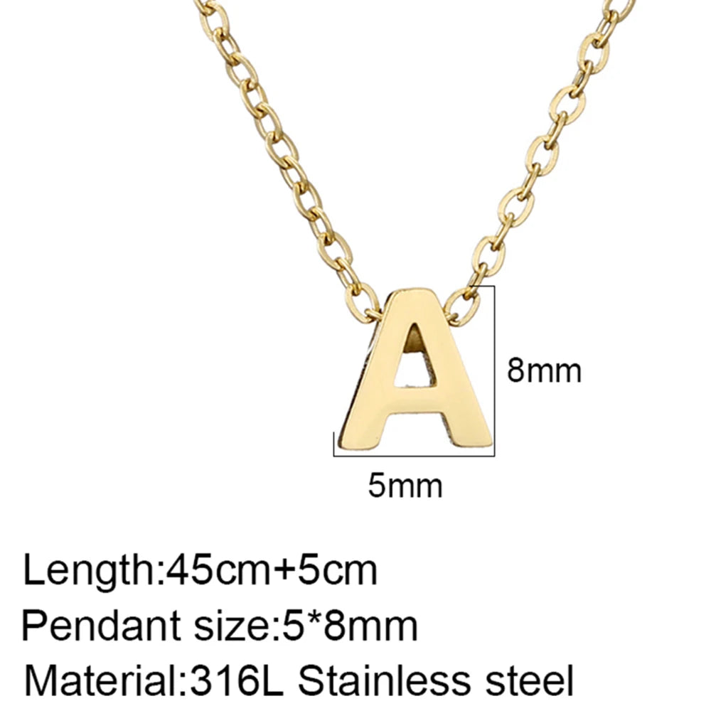 Stainless Steel Initial Necklace - Image 6
