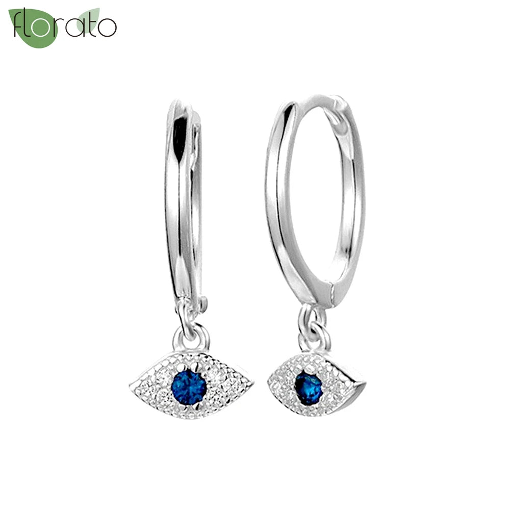 925 Sterling Silver Needle Vintage Gold Hoop Earrings – Evil Eye Pendant Jewelry for Women - Image 35