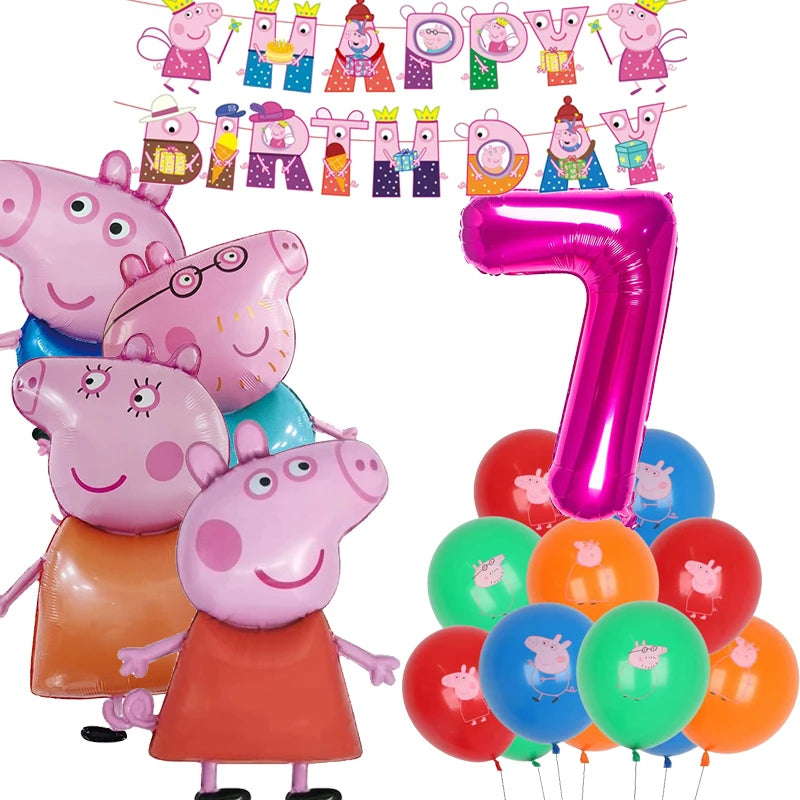 Peppa Pig Birthday Party Set – Kids’ Party Supplies with Speaker, Plates, Cups & Decorations - Image 3