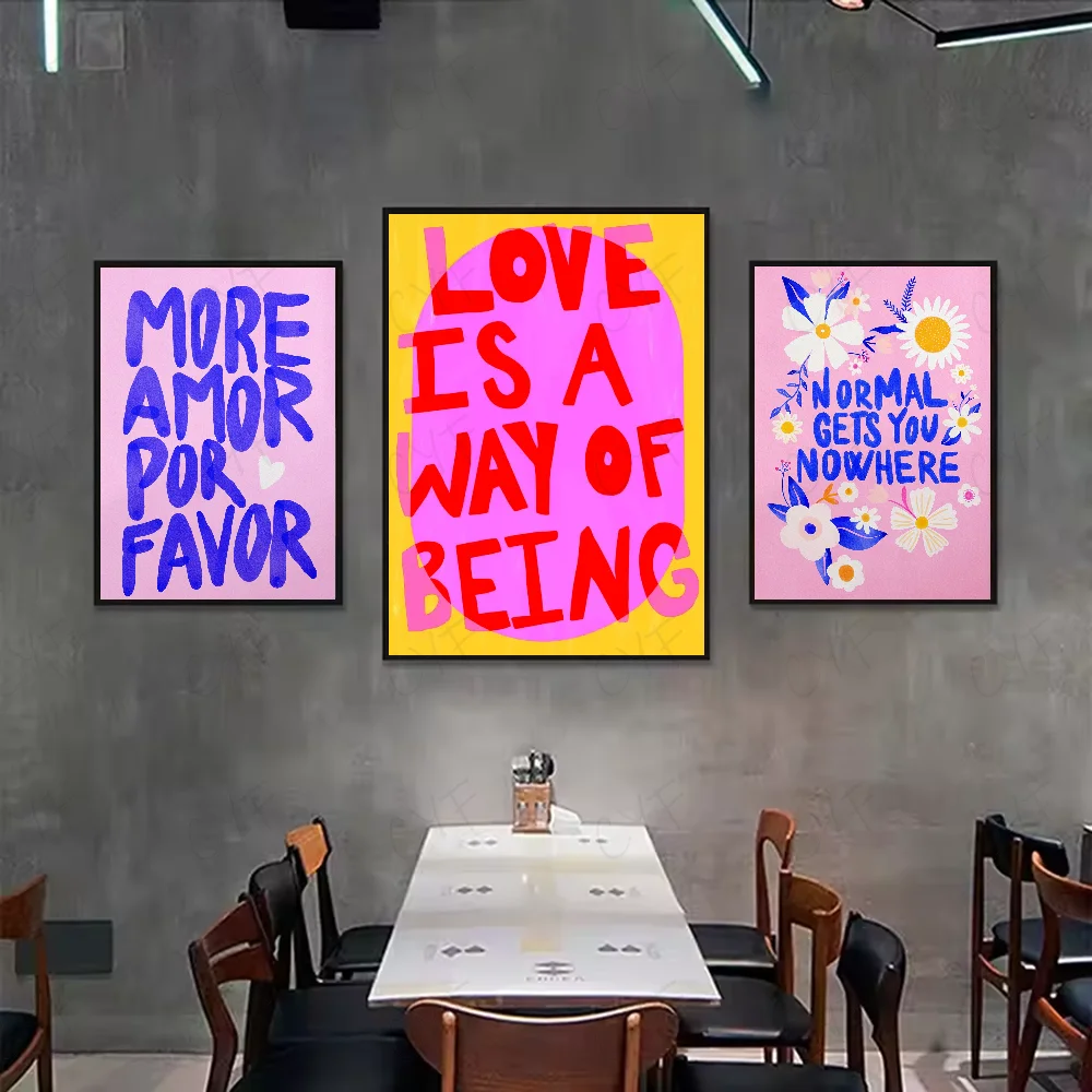 Minimalist Sunny Eclectic Love Quotes Poster – HD Waterproof Wall Art for Home & Living Spaces - Image 3