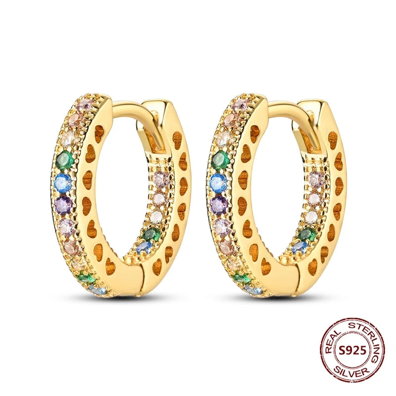 Rose Gold Star & Moon Hoop Earrings – 925 Sterling Silver Dangle Jewelry for Women - Image 29