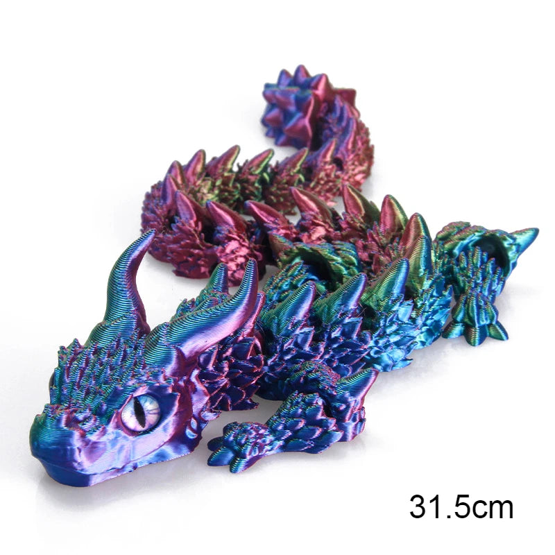 3D Printed Magic Dragon Fidget Toy – Movable Joint Articulated Desktop Ornament for Kids & Adults - Image 4